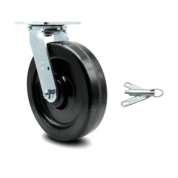 8 Inch Phenolic Swivel Caster with Roller Bearing and Swivel Lock